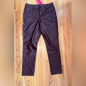 Commando five pocket faux leather pants Size Large Oxblood Red NWT